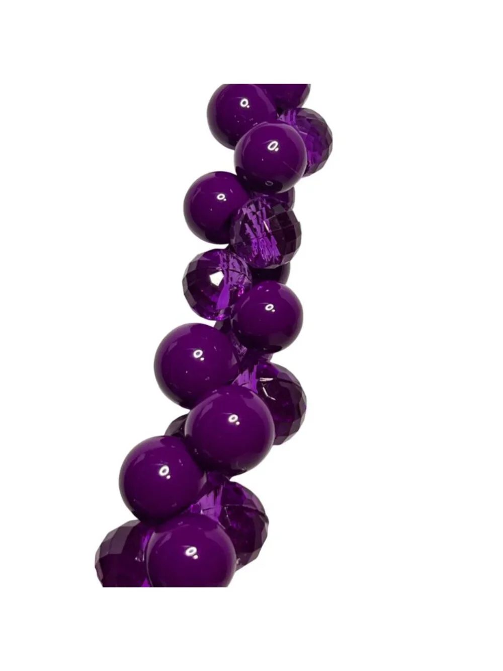 Purple Bauble Statement Necklace (6330) - Picture 4 of 5